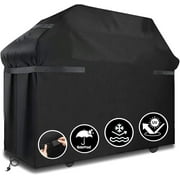 LCGOD Grill Cover, Heavy Duty BBQ Gas Grill Cover with Adjustable Straps, 60 inch All Weather Protection for Weber BBO, Char Broil, Gas Grill