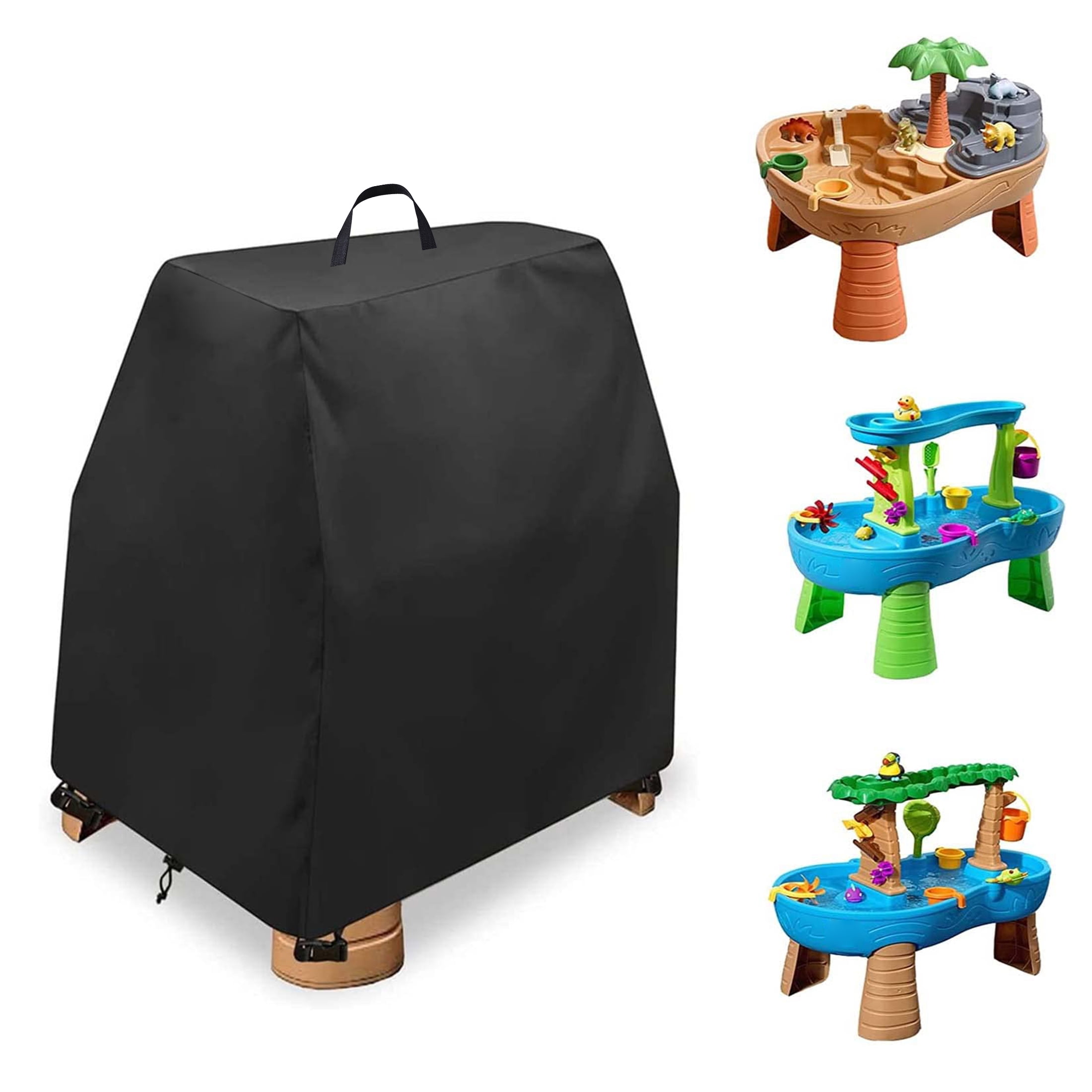 LCGOD Kids Water Table Cover, Heavy Duty Outdoor Play Table Cover, Waterproof Dustproof Anti-UV Patio Toys Cover, Fit Step2 Rain Showers Splash Pond Water Table, Cover Only