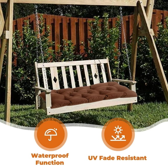 LCGOD Outdoor Bench Cushion 60x40x4 Inch Waterproof Swing Cushionsfor Patio Furniture - Coffee
