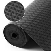 LCHOME 11.8"×118.1" Black Shelf Liner, 350g - Durable Non-Slip Liner for Kitchen Cabinets, Waterproof Shelf, Drawers & Shelves, No Slip Cupboard Mats Non Adhesive EVA Place Mats Roll.