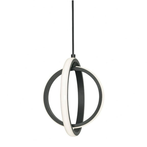 AFX Lock 9" LED Pendant Light - 9"Dia x 9"H Black