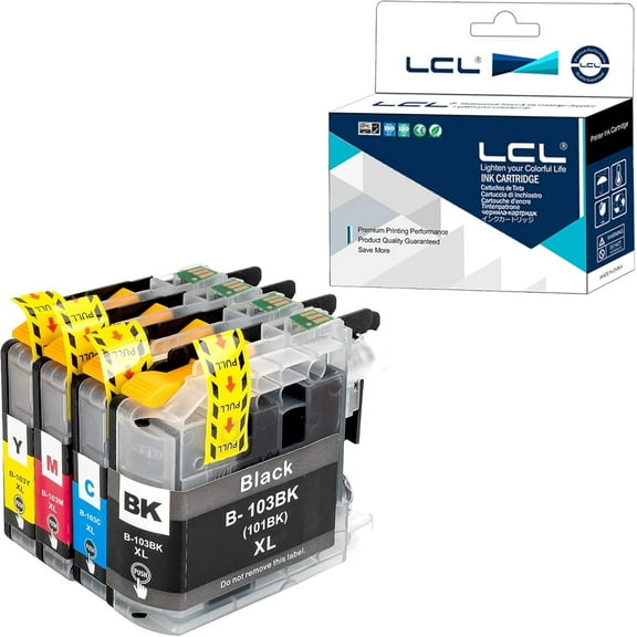 LCL Compatible Ink Cartridge Replacement for Brother LC101 LC101XL LC-103 LC103 XL LC103XL LC103BK LC103C LC103M LC103Y