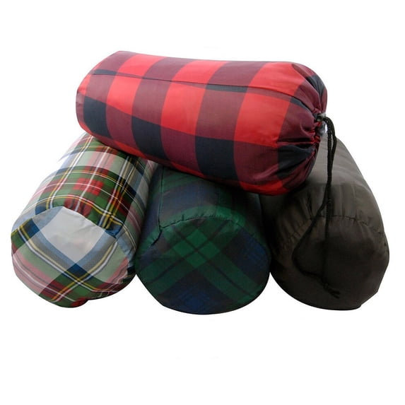 LCM Home Fashions, Inc. Lightweight Water-Resistant Travel Throw with Drawstring Storage Bag Green