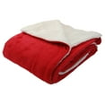 thumbnail image 1 of LCM Home Fashions Micromink Sherpa 60-inch Throw Blanket Red, 1 of 5