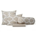 thumbnail image 1 of LCM Home Fashions Trellis 7-Piece Comforter Set Light Brown Queen, 1 of 5