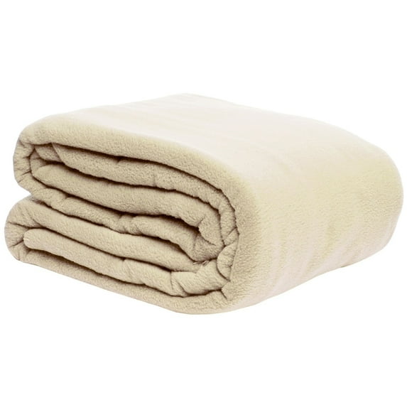 LCM Home Supreme Warmth Fleece Blanket Sand Twin Microfiber, Fleece Traditional, Casual