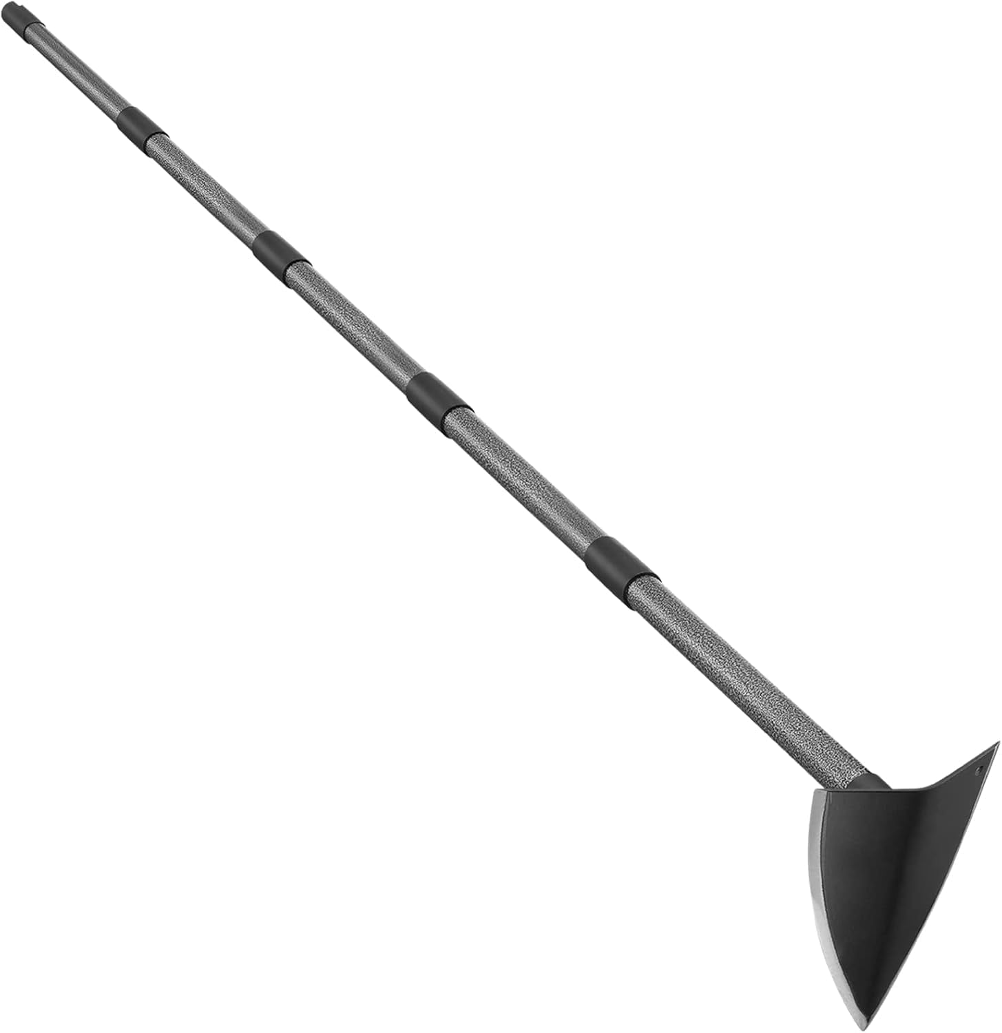 LCOKEIY Adjustable Triangle Hoe with Long Handle,  72" Metal Hoe Garden Tool, Mutil-functional Garden Hoe for Digging