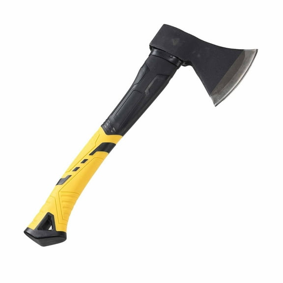 LCOKEIY Chopping Axe, Hand Axe, Camp Hatchet for Splitting Kindling and Chopping Branches, Wood Chopping Axe with 15.6-in  Non-Slip Handle