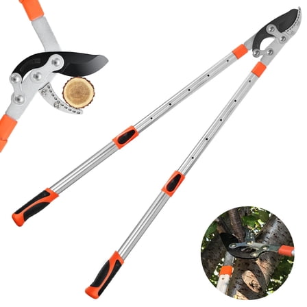 LCOKEIY Extendable Anvil Loppers Tree Trimmer, 27-41" Heavy Duty Branch Cutter, 2" Diameter Cut Capacity, Chops Thick Branch Ease
