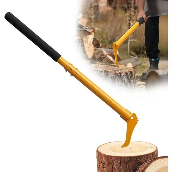 LCOKEIY Hookaroon 29 inch, Manganese Steel Pickaroon with Anti-Slip Grip for Log Lifting and Moving Wood Firewood Tool
