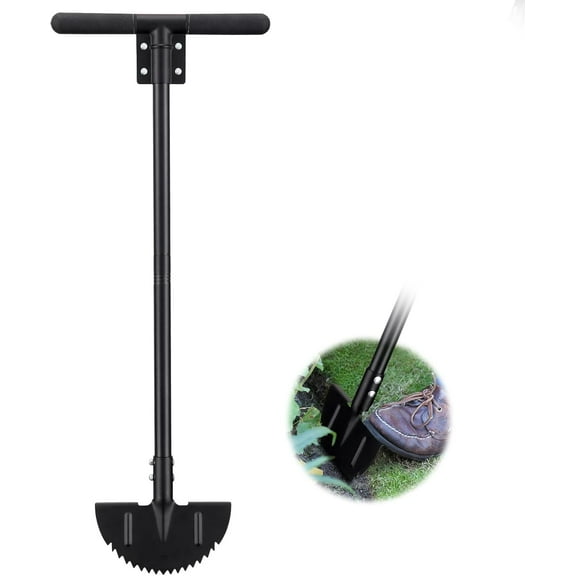 LCOKEIY Manue lLawn Edger Tool Sharp ,Half Moon Edger with Long Handle, Hand Edging Tools for Landscaping, Garden, Flower Beds Yard