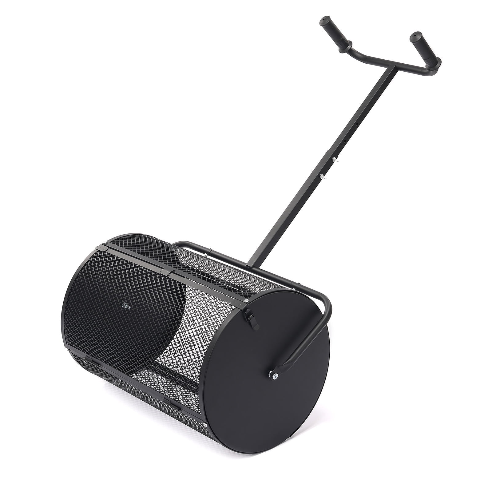 LCOKEIY Compost Spreader for Lawn, 24" Wide Peat Moss Spreader with Adjustable U Shaped Handle