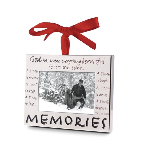Lighthouse Christian Products God Made Everything Beautiful 4 x 3 Metal Mini Picture Frame Christmas Ornament