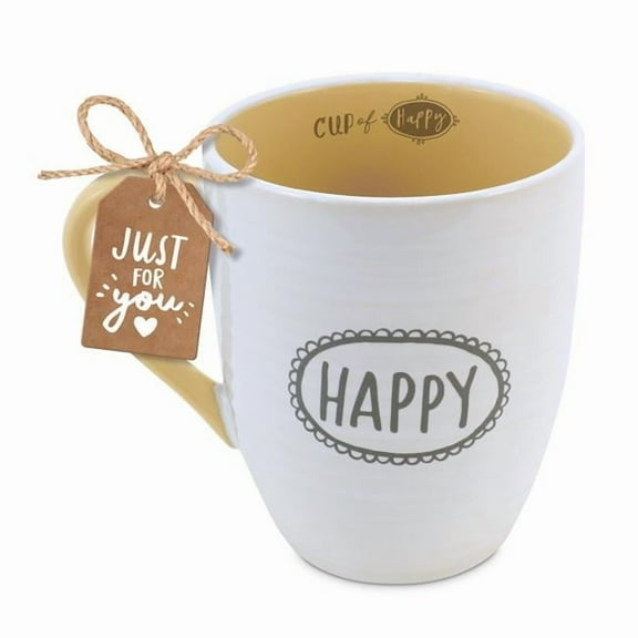 LCP 18227 14 oz Scripture Ink Happy Coffee Cup