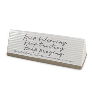 LCP 40283 6.5 x 2.25 x 2 in. Reminder Keep Believing Plaque Tabletop