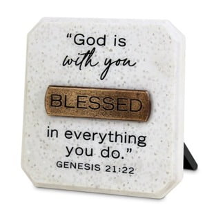 LCP 40364 3.75 x 0.625 x 3.75 in. Copper Plaque Blessed Tabletop