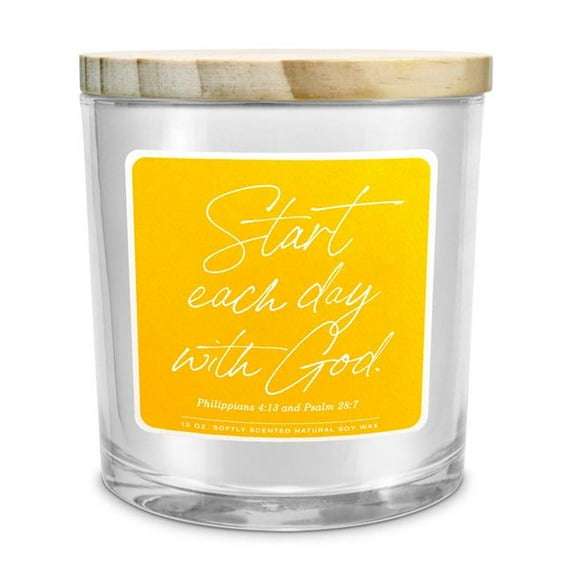 LCP 35034 Soy Candle Start Each Day With God 13Oz