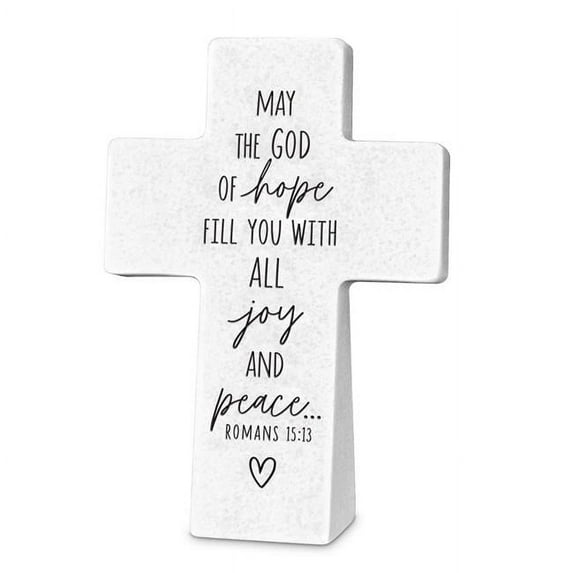 LCP 11407 Tabletop Cross Hope Resin Wedge-Base