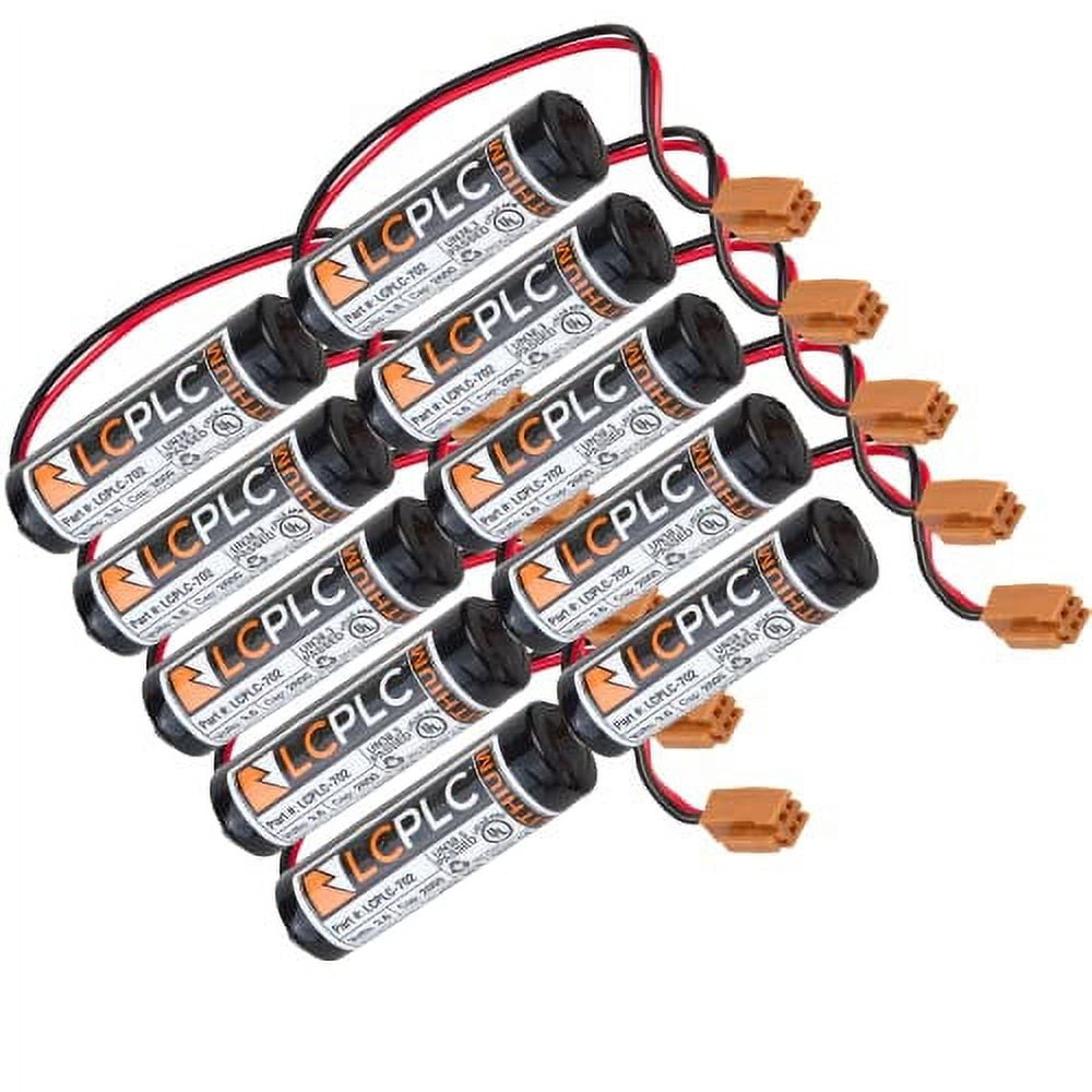 LCPLC-702 PLC Replacement Batteries - 3.6-Volt Lithium Thionyl Chloride Batteries for ER6-WK11, BA000518, LS14500-MER - Non-Rechargeable 2600mAh Lithium Battery for Programable Logic Controllers