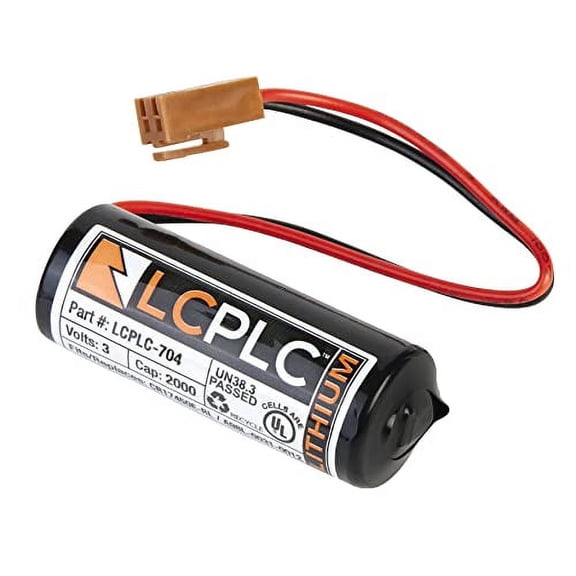 LCPLC-704 Replacement Batteries - 3-Volt Lithium Manganese Dioxide Battery Pack, 2400mAh - Non-Rechargeable PLC Batteries for Programmable Logic Controllers CR17450SE-R, A98L-0031-0012, A02B-0200-K102