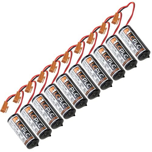 LCPLC-704 Replacement Batteries - 3-Volt Lithium Manganese Dioxide Battery Pack, 2400mAh - Non-Rechargeable PLC Batteries for Programmable Logic Controllers CR17450SE-R, A98L-0031-0012, A02B-0200-K102