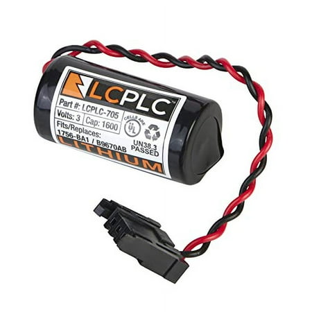 LCPLC-705 PLC Replacement Batteries - 3-Volt Lithium Manganese Dioxide Batteries for 1756-BA1, B9670AB, 1756-L1 - Non-Rechargeable 1800mAh Lithium Battery for Programmable Logic Controller Machines