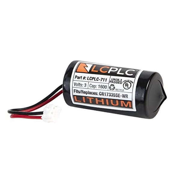 LCPLC-711 PLC Replacement Batteries - 3V Lithium Manganese Dioxide Batteries for CR17335SE-WR, 990XCP98000, WILPA1949C - Non-Rechargeable 1800mAh Lithium Battery for Programmable Logic Controllers