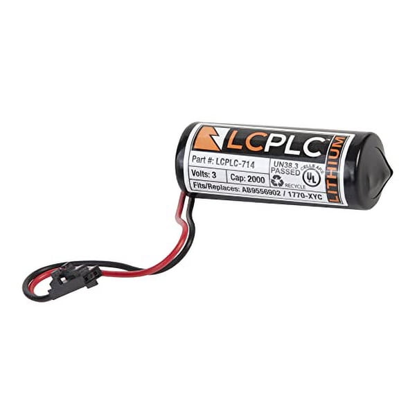 LCPLC-714 PLC Replacement Batteries - 3-Volt Lithium Manganese Dioxide Batteries for 1770-XYC, 95546902, SB9758T - Non-Rechargeable 1800mAh 3V Lithium Battery for Programmable Logic Controllers