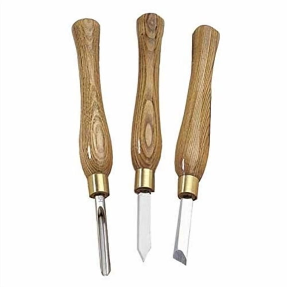 LCPM3 Lathe Penturning HSS Chisel Set, 3-Pieces