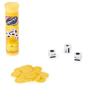 The Game of Left Center Right, Travel Tube Dice Game, for Ages 8+
