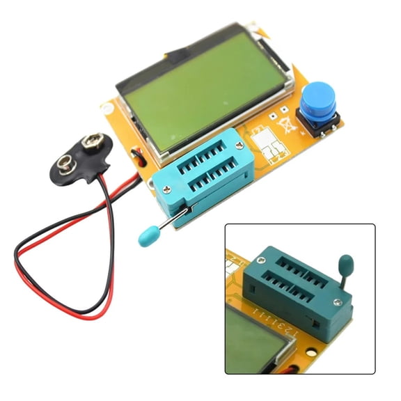 LCR ESR Meter MTY328P - Digital Transistor Tester with Test Clip & Case ,Easy to Use