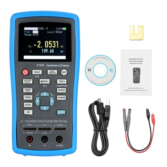 LCR Meter,Tester Inductance Resistance Lcd Handheld 100khz Meter Lcr Tester Lcr Meter Handheld 100khz Lcr Resistance 0.6 Vrms 2.5-inch Lcd Handheld Inductance Resistance 0.6 Adben Qisuo