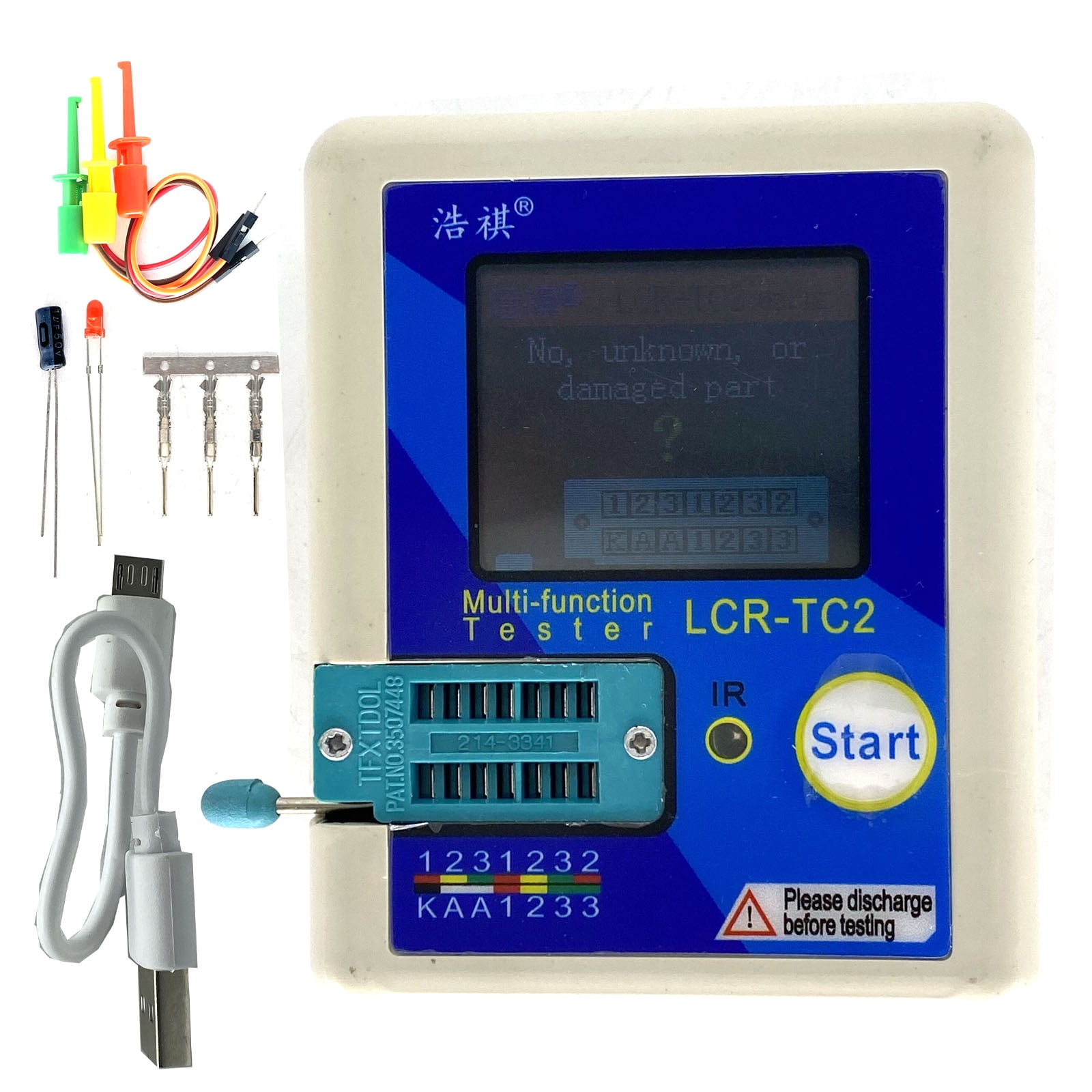 CYWHRVZSF LCR-TC2 High Precision Capacitance & Resistance Meter, Automatic Detection, TFT Display