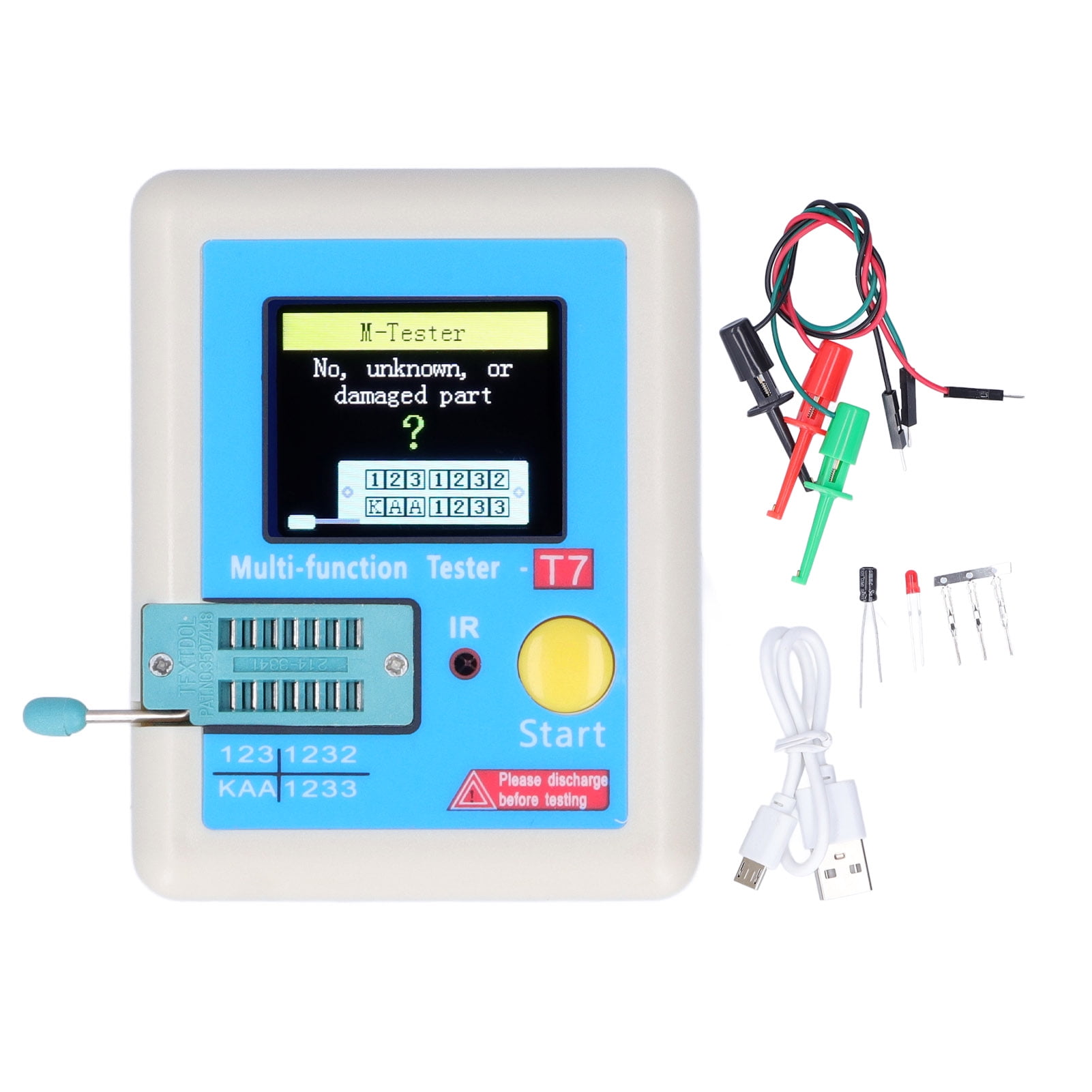 LCRT7 High Speed Transistor Tester Color Screen Transistor Detector ...