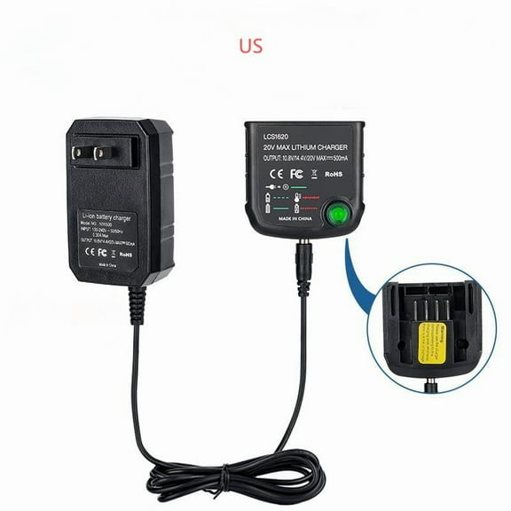 LCS1620 Lithium Battery Power Tools Charger For Black and Decker 10.8V-20V LBXR20 LBXR20-OPE LB20 LBX20 LBX4020 LB2X4020 LBXR2020-OPE LB16