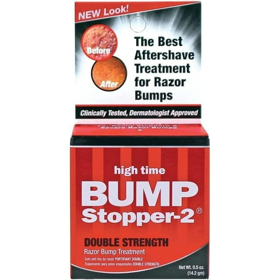 LCSF Bump Stopper 2 Double Strength Razor Bump Treatment | Formulated to Relieve Razor Burn | Eliminates Ingrown Hairs | Aftershave for Men - 0.5 OZ