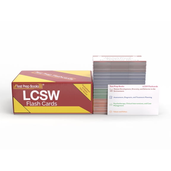 LCSW Clinical Exam Prep Flash Cards: ASWB Clinical Flashcard Study Guide 2023-2024 for the Licensed Clinical Social Work Exam [Full Color Cards]