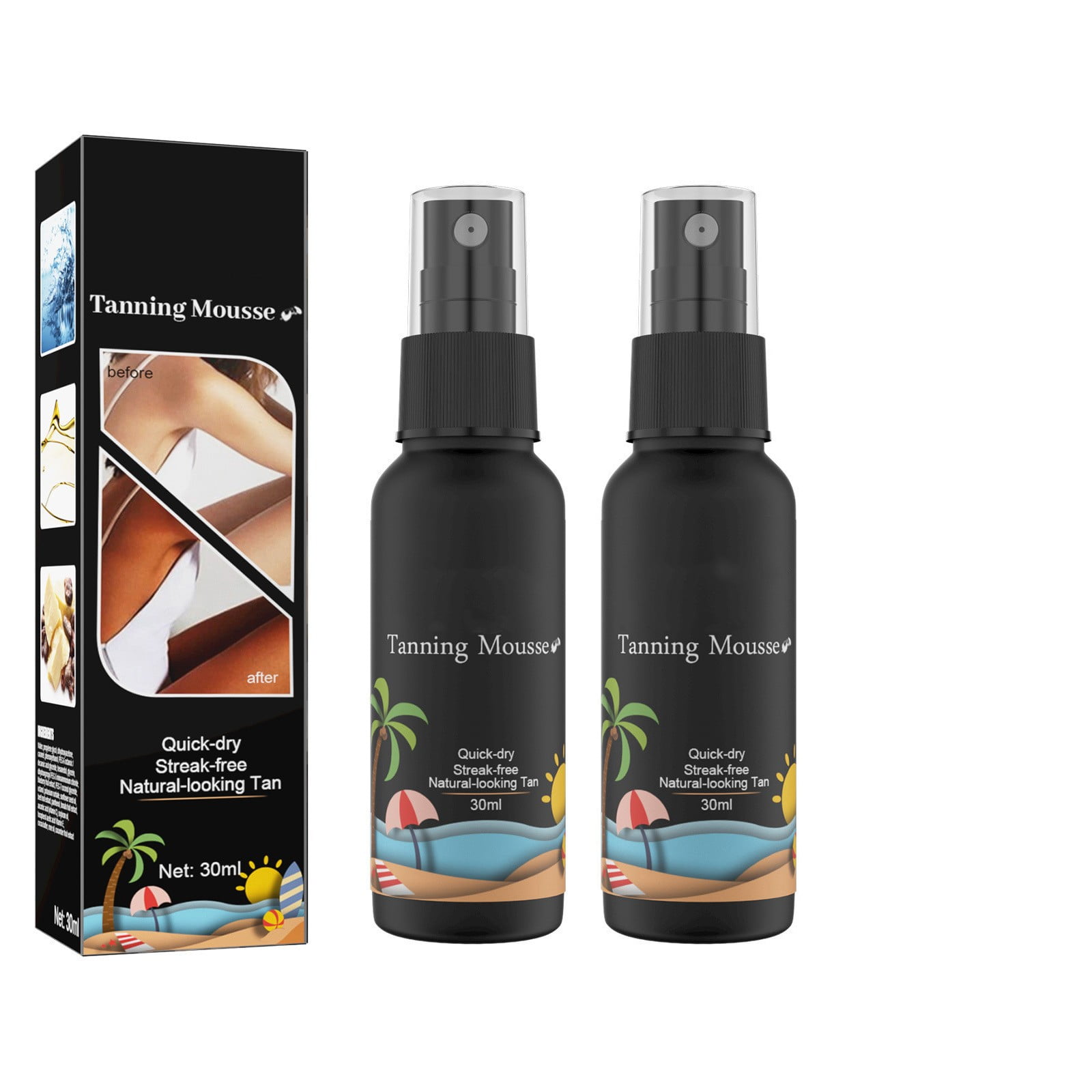 LCSWHBH Dark Get Tanned Fast 1 Hour Sunless Tanner No Tan Smell No