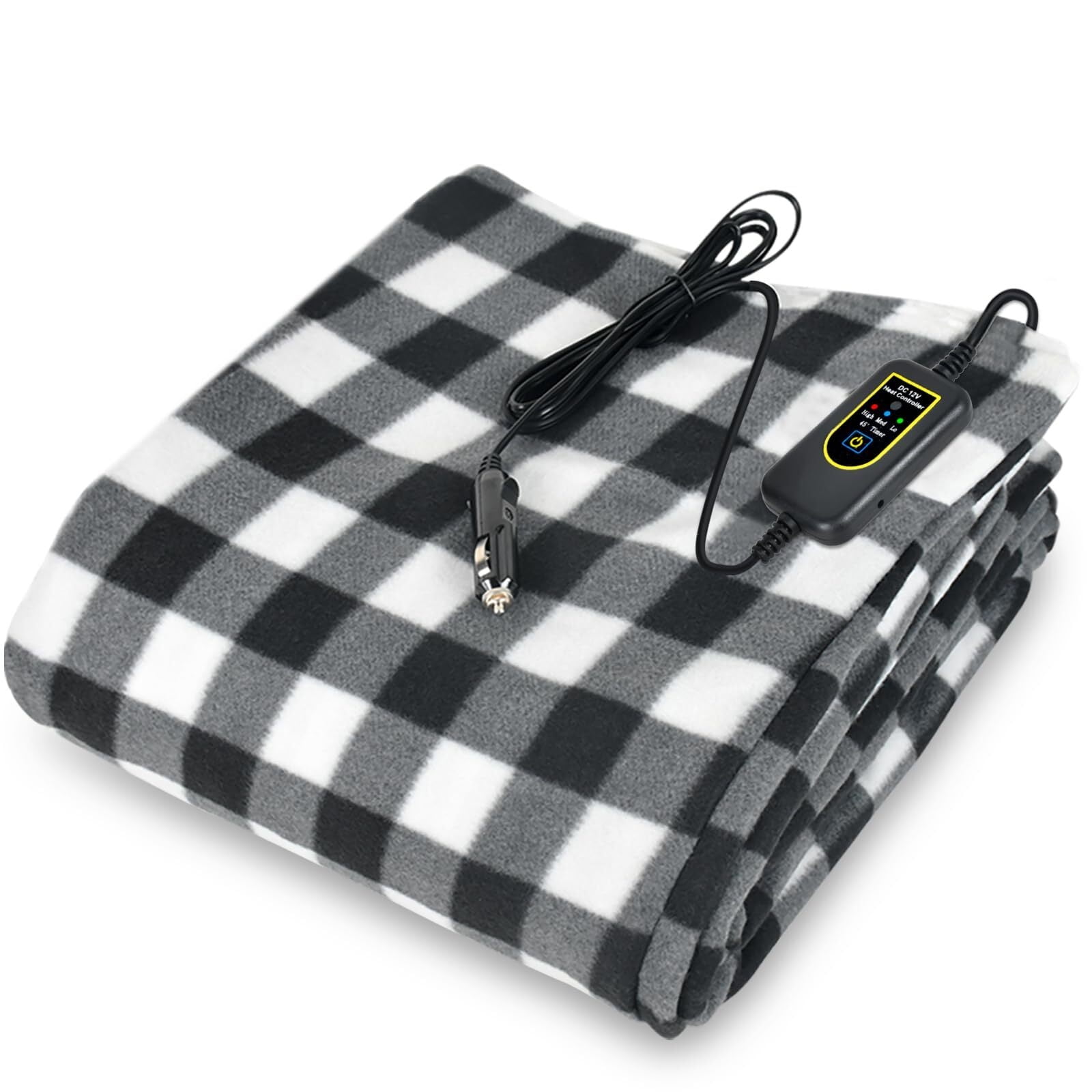 LCYY Heated Car Blanket for Car, Truck, SUV, RV, 12 Volt Electric Blanket with Controller for