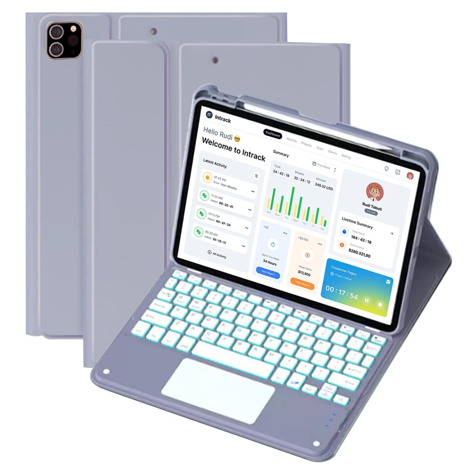 LCYY Keyboard Case compatible with iPad Pro 13 Inch Case 2024 with