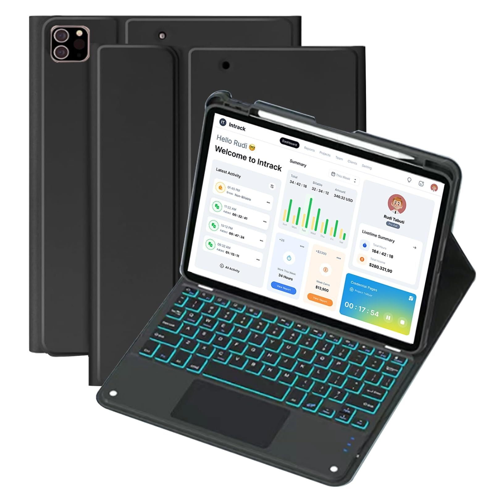 LCYY Keyboard Case compatible with iPad Pro 13 Inch Case 2024 with