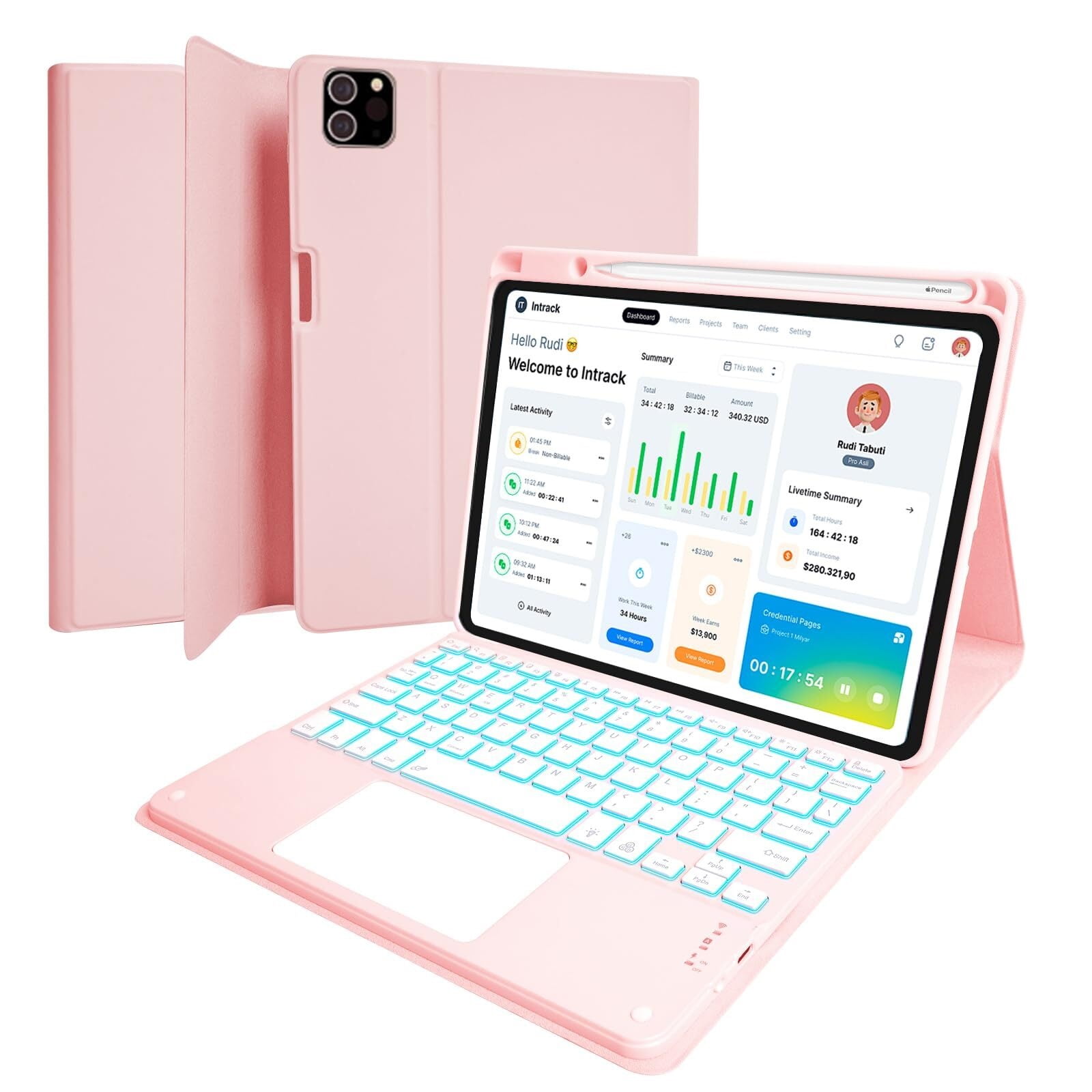 LCYY Keyboard Case compatible with iPad Pro 13 Inch Case 2024 with