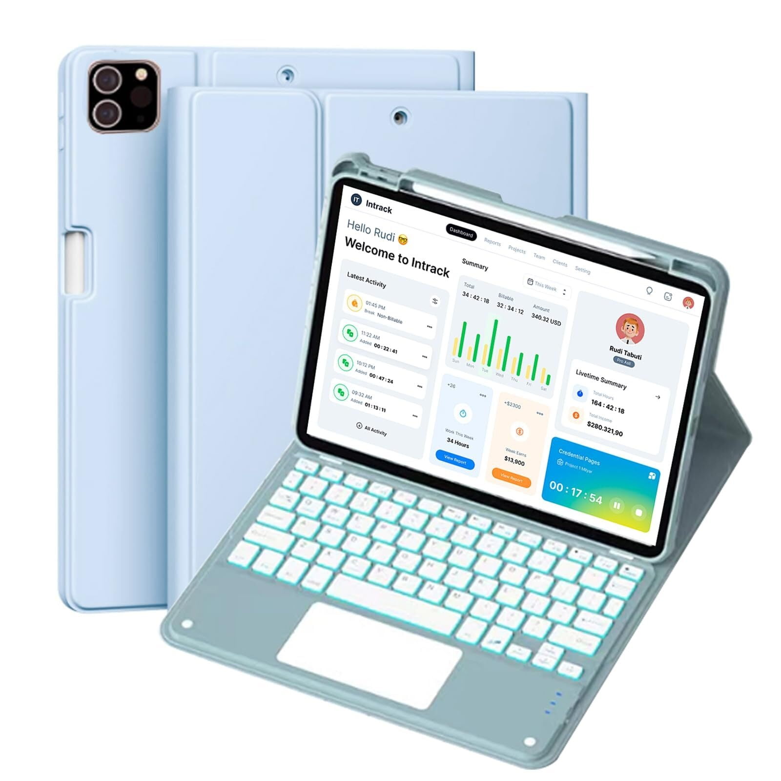 LCYY Keyboard Case compatible with iPad Pro 13 Inch Case 2024 with