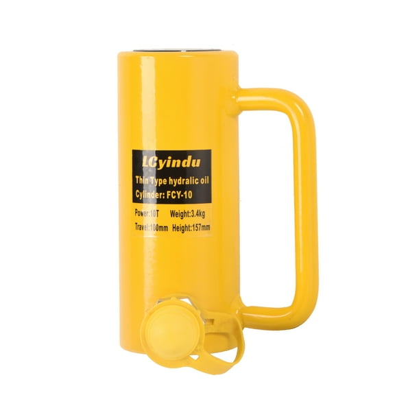 LCyindu 10T 4"Stroke Single Acting Hydraulic Cylinder Jack Solid Long Ram Hydraulic Jack