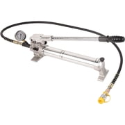 LCyindu Manual Hydraulic Pump 2-Speed 10000Psi with Pressure Gauge, 1.8m Hose, 900cc Capacity - Aluminum Alloy Single Acting Hand Operated Pump for Industrial Use, Model CP-700LB