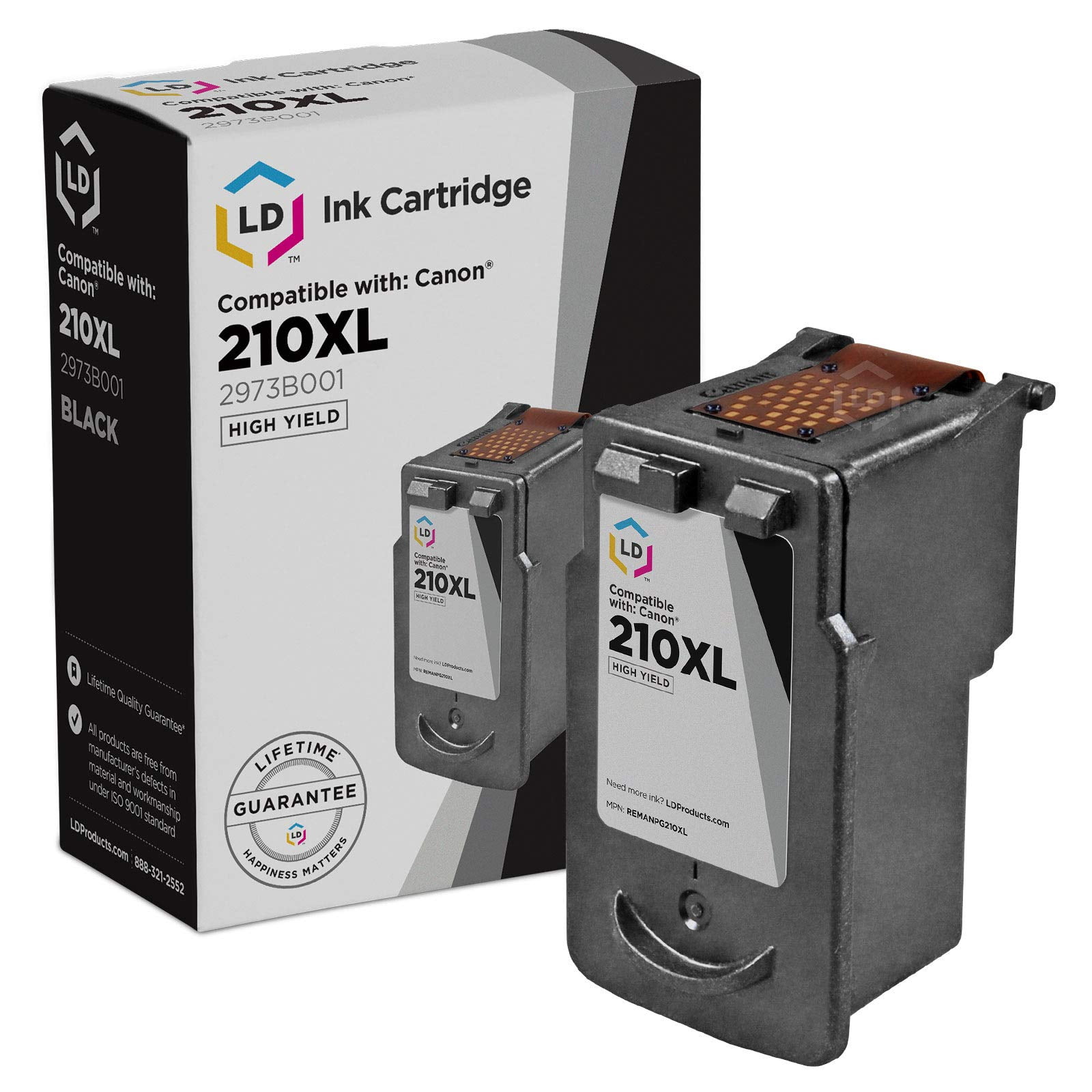 LD Products Compatible Replacement 2973B001 PG210XL Black Ink Cartridge ...