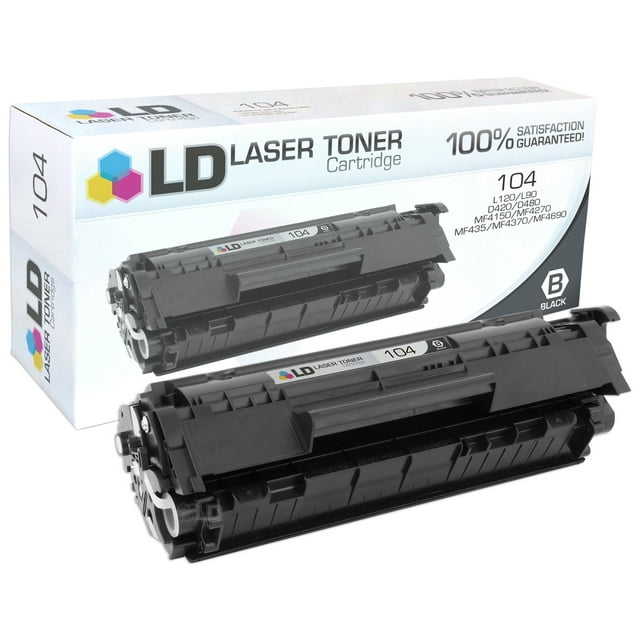LD © 5pk Compatible Canon 0263B001AA 104 Black Laser Toner Cartridge for FaxPhone L120 L90 L140 ImageClass D420 D480 MF4150 MF4270 MF4350d MF4370dn MF4690