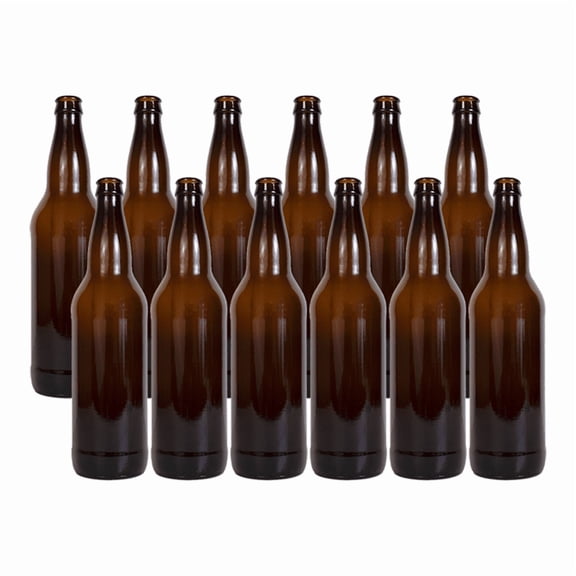 LD Carlson Amber Beer Bottles 22 Oz - 12 Count