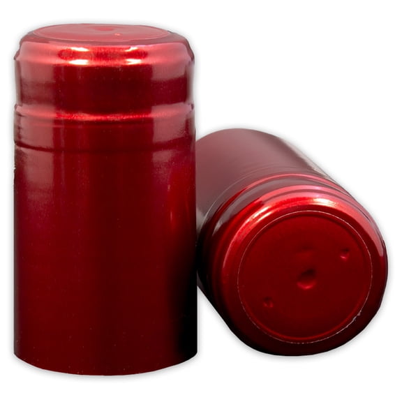 LD Carlson Metallic Solid Ruby Red PVC Shrink Capsules (8,000 ct)