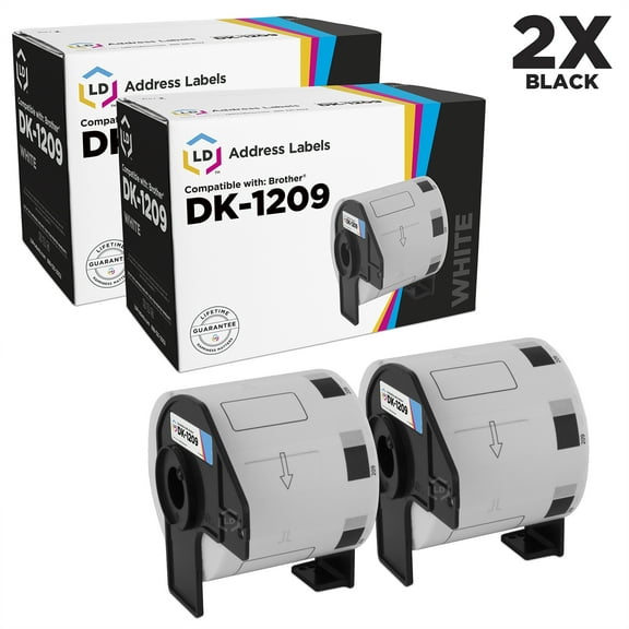 LD Compatible Address Label Roll Replacement for DK-1209 1.1 in x 2.4 in (800 Labels, 2-Pack)